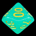 TDSO Translucent Glitter Teal Percentile Dice