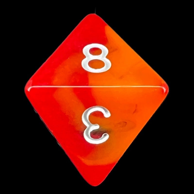 TDSO Trio Black Orange & Red D8 Dice