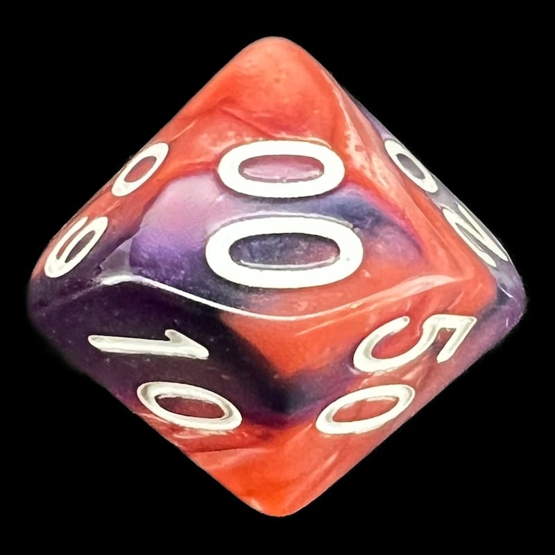 TDSO Trio Pearl Black Pink & Purple Percentile Dice