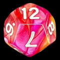TDSO Trio Gold Pink & Purple D12 Dice
