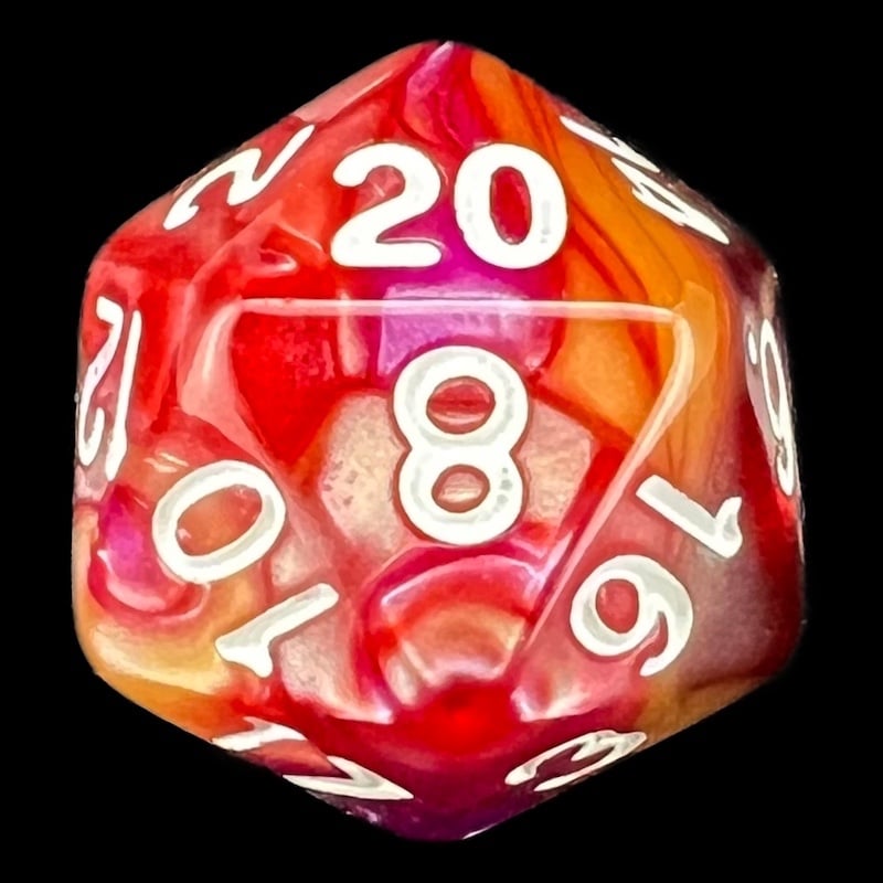 TDSO Trio Gold Pink & Purple D20 Dice