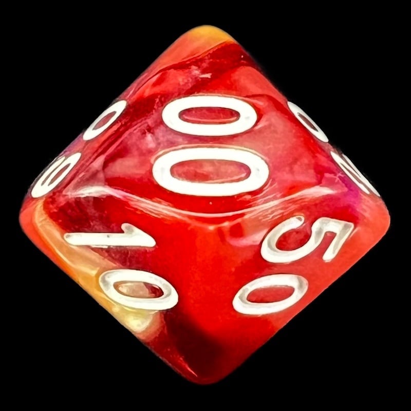 TDSO Trio Gold Pink & Purple Percentile Dice