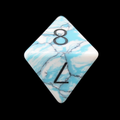 TDSO Gemstone Turquoise Synthetic Blue & White D8 Dice