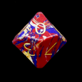 TDSO Gemstone Turquoise Synthetic Multi Fire & Gold D10 Dice