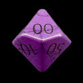 TDSO Gemstone Turquoise Synthetic Purple & Black Percentile Dice