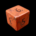 TDSO Gemstone Turquoise Synthetic Red & Black D6 Dice