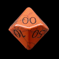 TDSO Gemstone Turquoise Synthetic Red & Black Percentile Dice