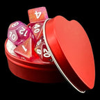 TDSO Valentines Day Heart Red Mystery 7 Dice Polyset