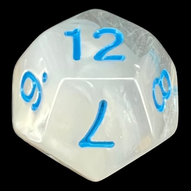 TDSO Winter Frost Blue D12 Dice