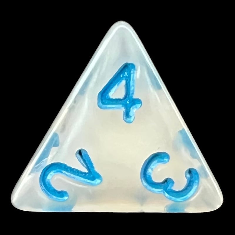 TDSO Winter Frost Blue D4 Dice