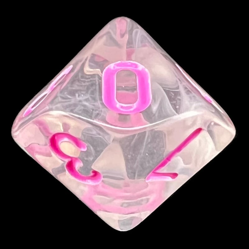TDSO Winter Frost Pink D10 Dice