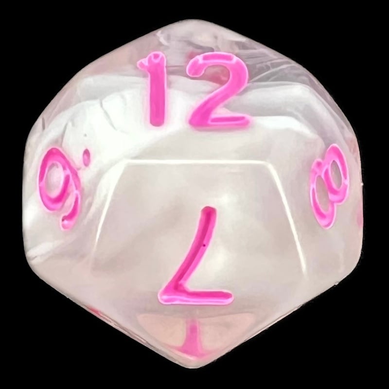 TDSO Winter Frost Pink D12 Dice