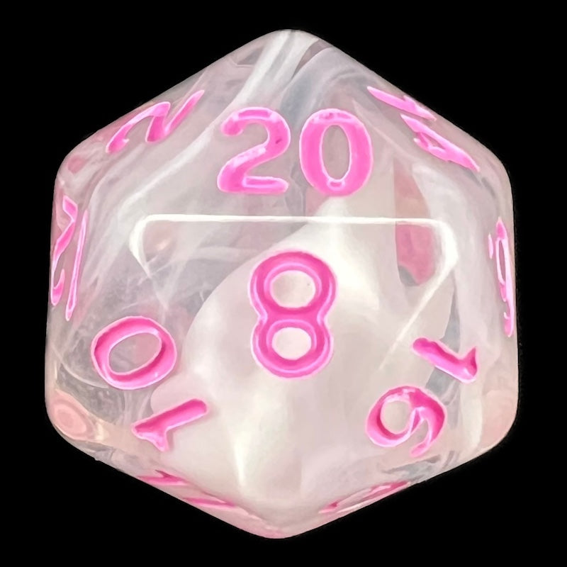 TDSO Winter Frost Pink D20 Dice