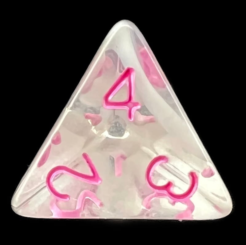 TDSO Winter Frost Pink D4 Dice