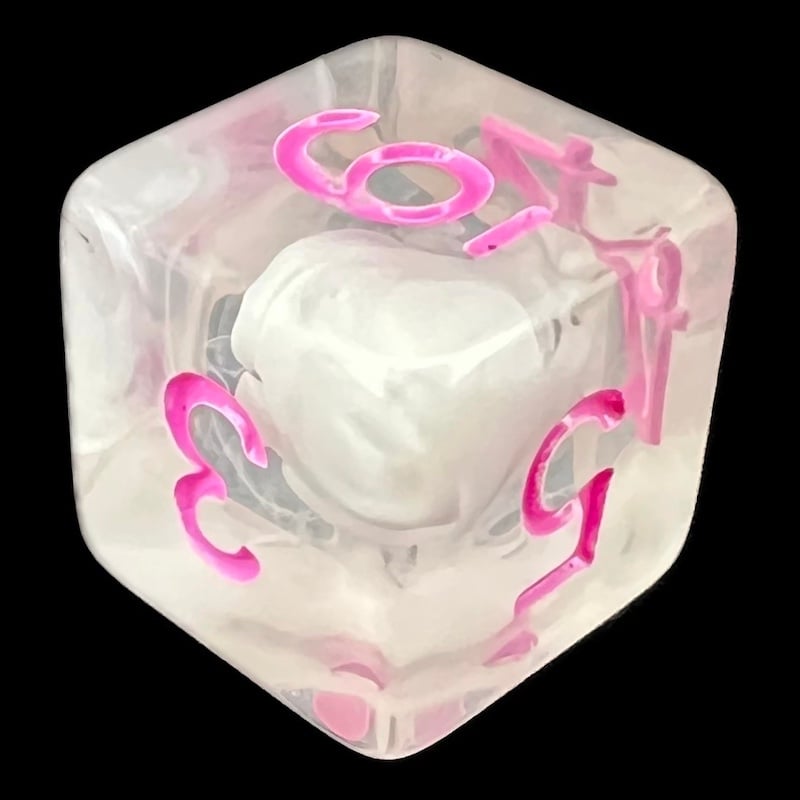 TDSO Winter Frost Pink D6 Dice