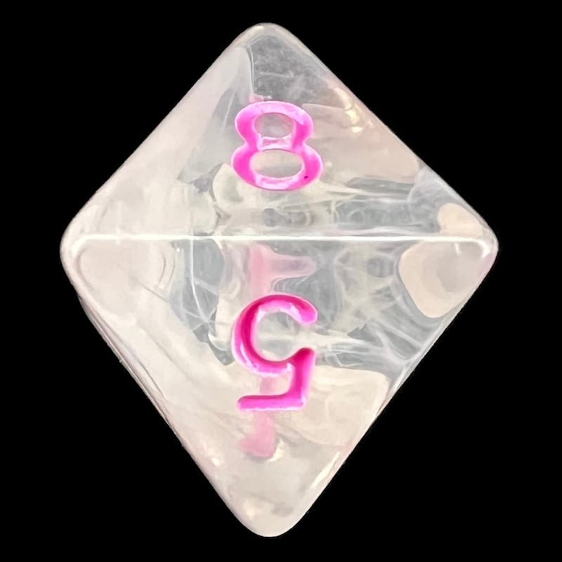 TDSO Winter Frost Pink D8 Dice