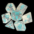 TDSO Winter Frost Turquoise 7 Dice Polyset