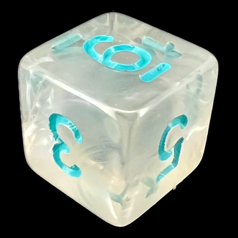 TDSO Winter Frost Turquoise D6 Dice