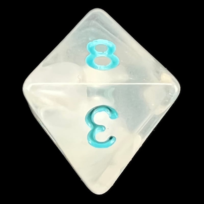 TDSO Winter Frost Turquoise D8 Dice