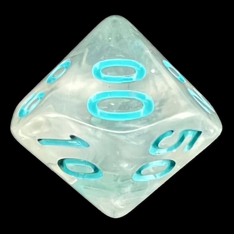 TDSO Winter Frost Turquoise Percentile Dice