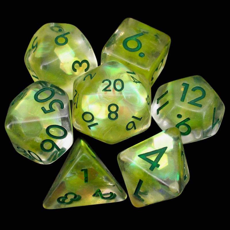 TDSO Yellow Dragon Scale 7 Dice Polyset