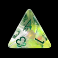 TDSO Yellow Dragon Scale D4 Dice