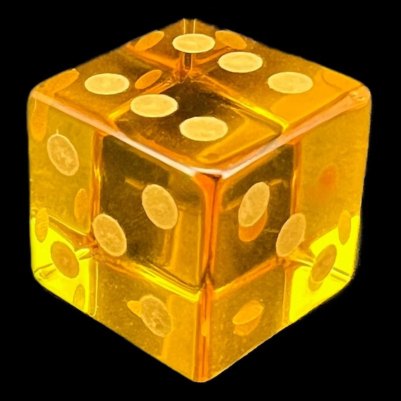 TDSO Zircon Glass Citrine & Gold D6 Spot Dice