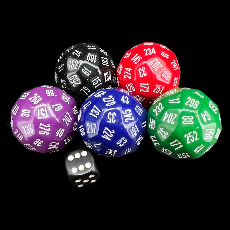 The Dice Lab 5-Player Go First Dice Set 5 x D60 Dice – The Dice