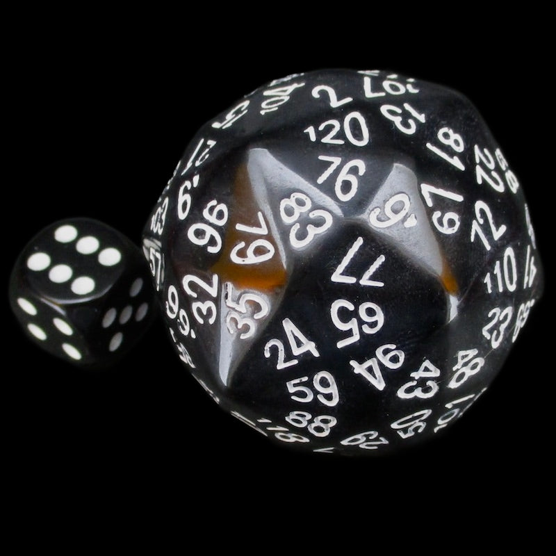 The Dice Lab Opaque Black D120 Dice