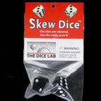 The Dice Lab Opaque Black & White Skew 2 x D6 Spot Dice