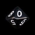 The Dice Lab Opaque Black Skew D10 Dice