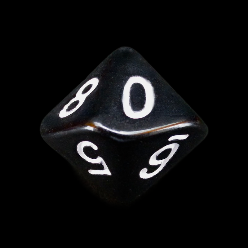 The Dice Lab Opaque Black Skew D10 Dice