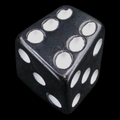 The Dice Lab Opaque Black Skew D6 Spot Dice