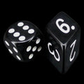 The Dice Lab Opaque Black Slant D6 Dice