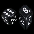 The Dice Lab Opaque Black Slant D6 Dice