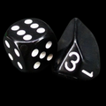The Dice Lab Opaque Black & White D3 Dice