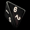 The Dice Lab Opaque Black & White Pyramid D6 Dice