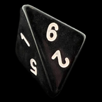 The Dice Lab Opaque Black & White Pyramid D6 Dice