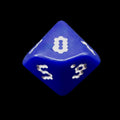 The Dice Lab Opaque Blue & White OptiDice 18mm D10 Dice