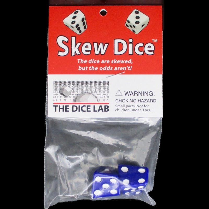 The Dice Lab Opaque Blue Skew 2 x D6 Spot Dice