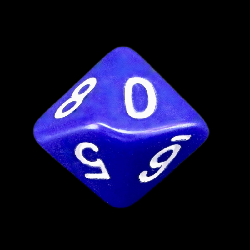 The Dice Lab Opaque Blue Skew D10 Dice