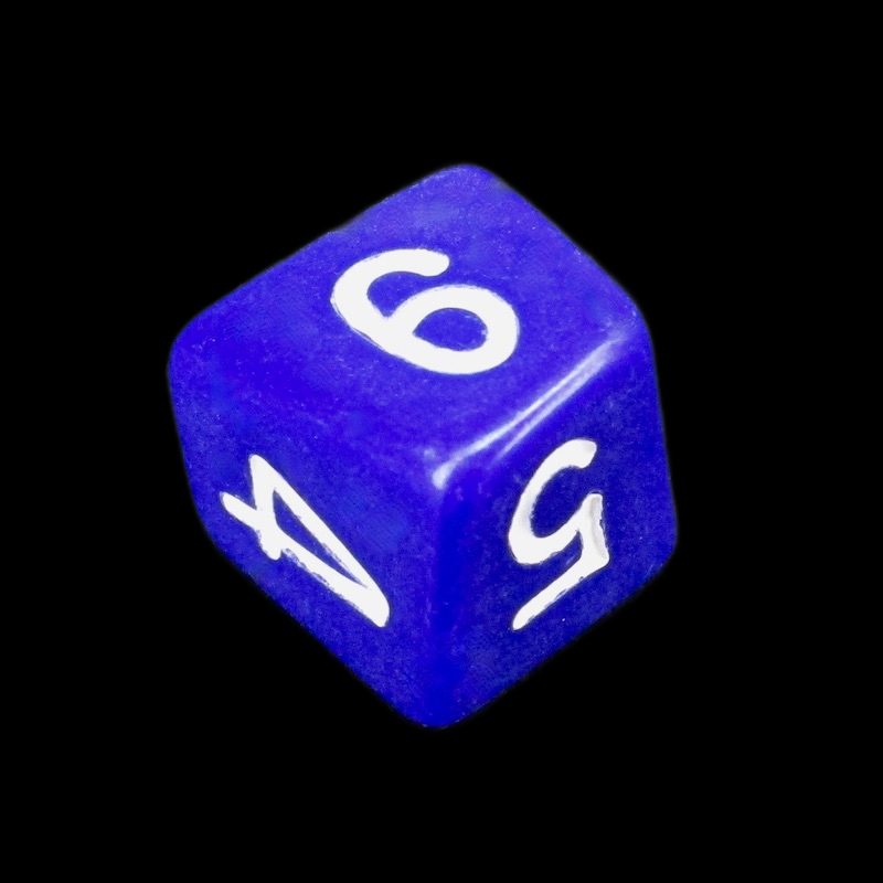 The Dice Lab Opaque Blue Skew D6 Dice