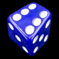 The Dice Lab Opaque Blue Skew D6 Spot Dice