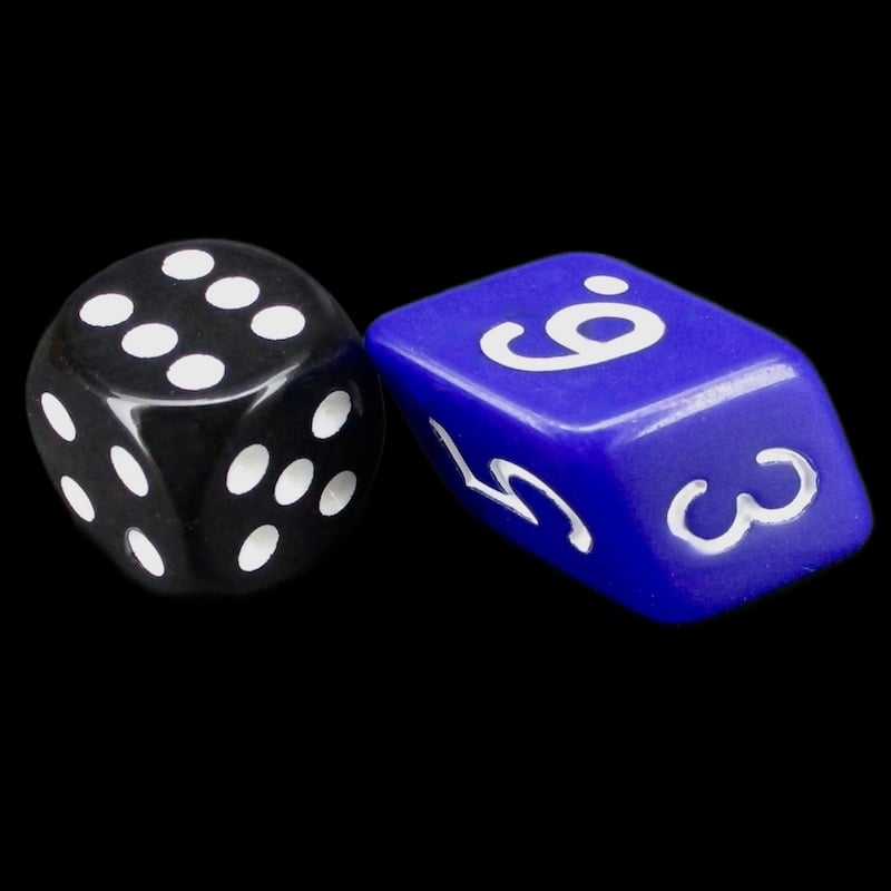 The Dice Lab Opaque Blue Slant D6 Dice