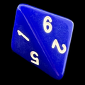 The Dice Lab Opaque Blue & White Pyramid D6 Dice