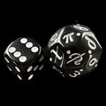 The Dice Lab Opaque Black & White Alpha Omega D24 Dice