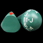 The Dice Lab Opaque Green Roll A Card - Playing Card Dice