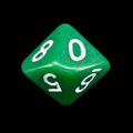 The Dice Lab Opaque Green Skew D10 Dice