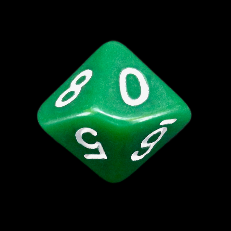 The Dice Lab Opaque Green Skew D10 Dice