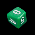 The Dice Lab Opaque Green & White Skew D6 Dice